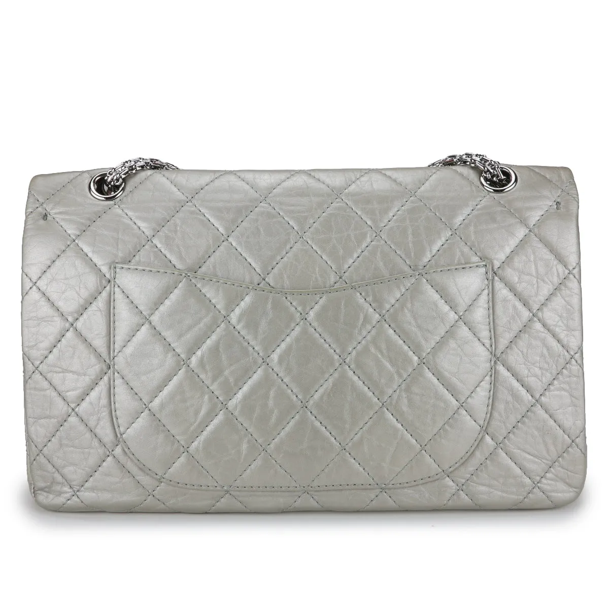 2.55 Reissue Flap Bag Size 227 in Cream Silver Aged Calfskin