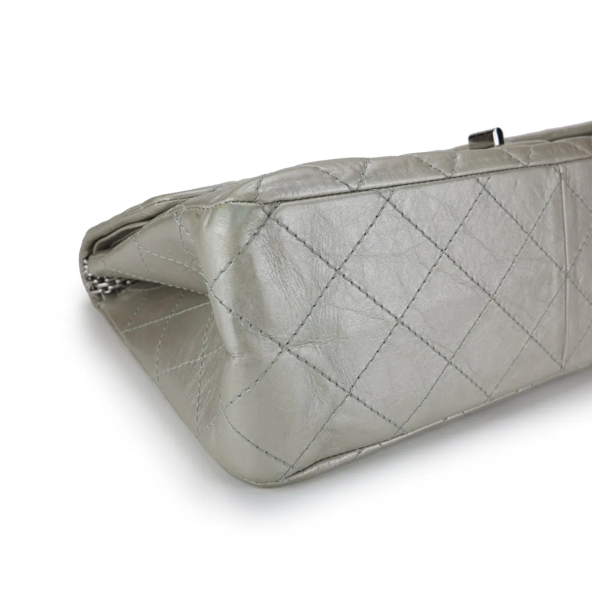 2.55 Reissue Flap Bag Size 227 in Cream Silver Aged Calfskin