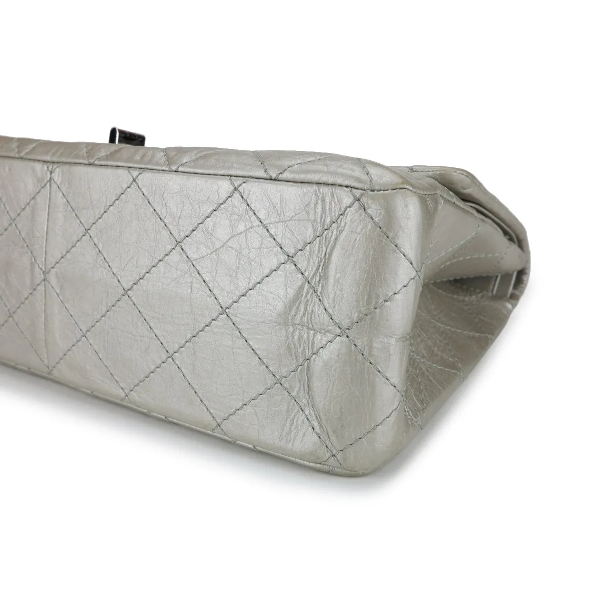 2.55 Reissue Flap Bag Size 227 in Cream Silver Aged Calfskin