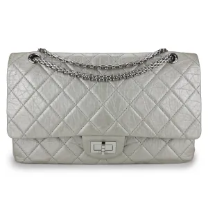 2.55 Reissue Flap Bag Size 227 in Cream Silver Aged Calfskin