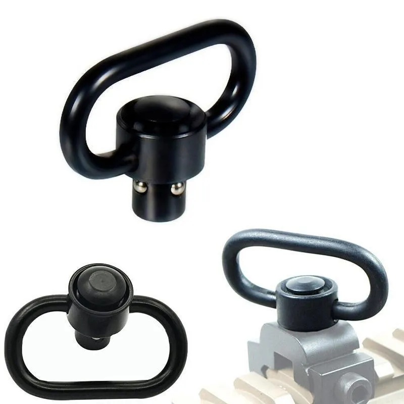 2PCS for Rifle Slings QD Sling Quick Detach  Flush Push Button Swivel Mount