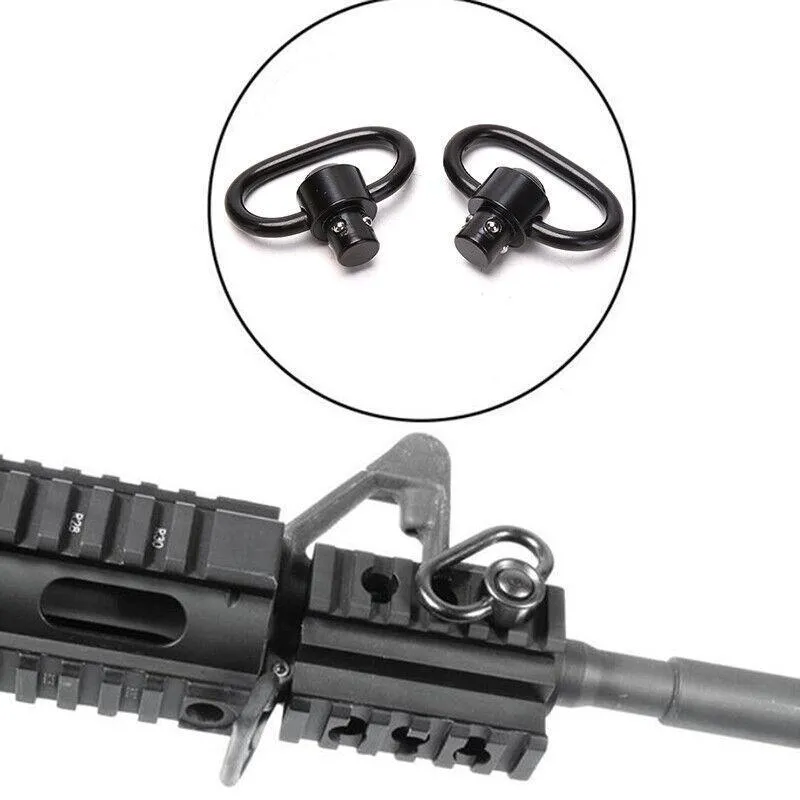 2PCS for Rifle Slings QD Sling Quick Detach  Flush Push Button Swivel Mount