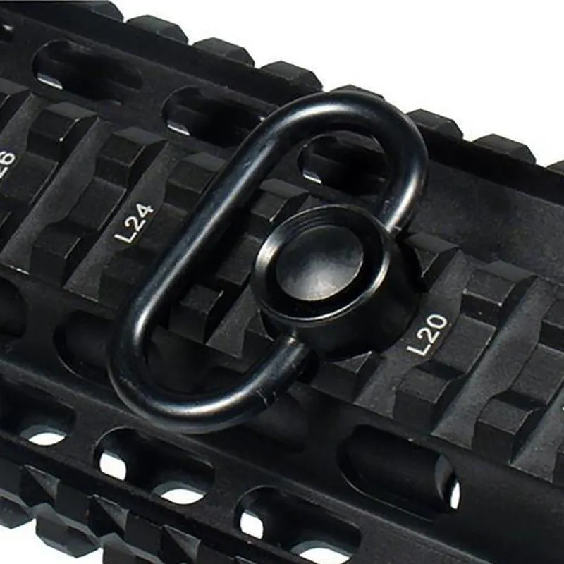 2PCS for Rifle Slings QD Sling Quick Detach  Flush Push Button Swivel Mount