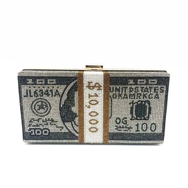 30 Pieces) Rhinestone Decoration Square Crossbody Dinner Bag