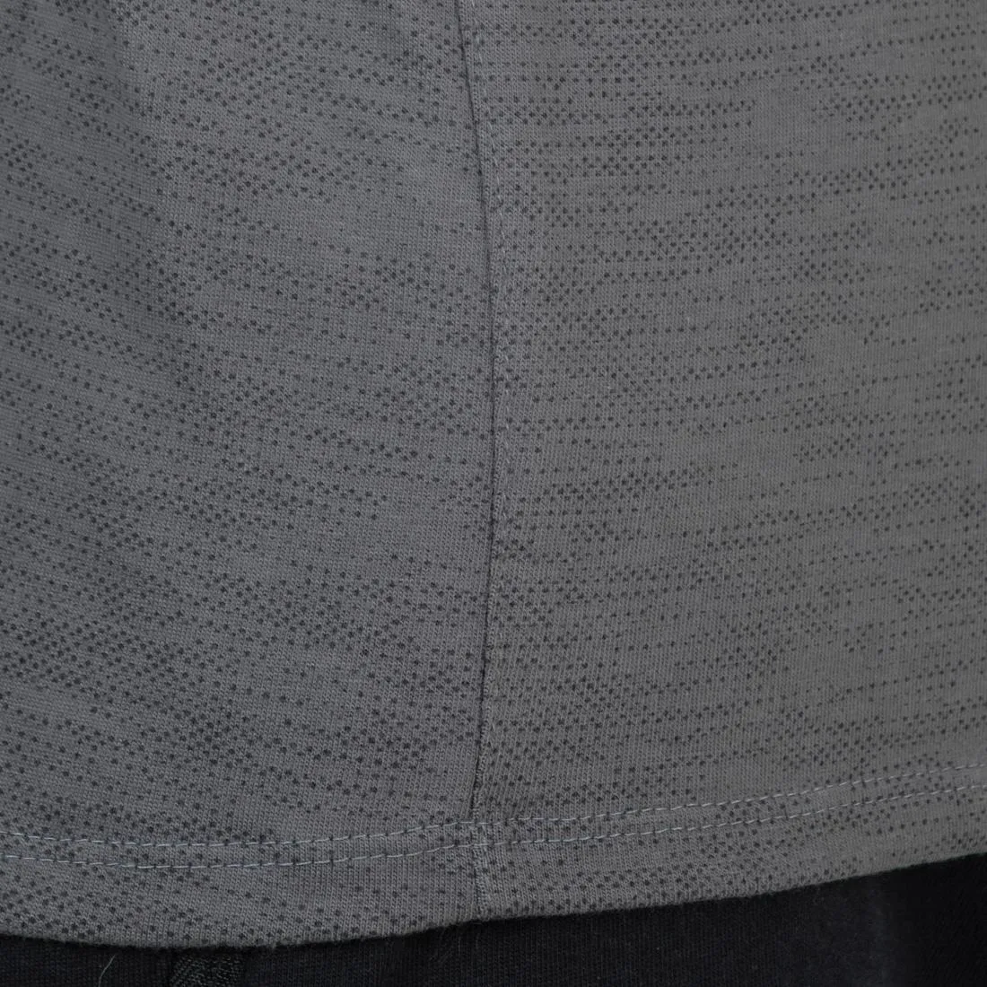 520 Men's V-Neck Slim-Fit Gym & Pilates T-Shirt - Grey Print