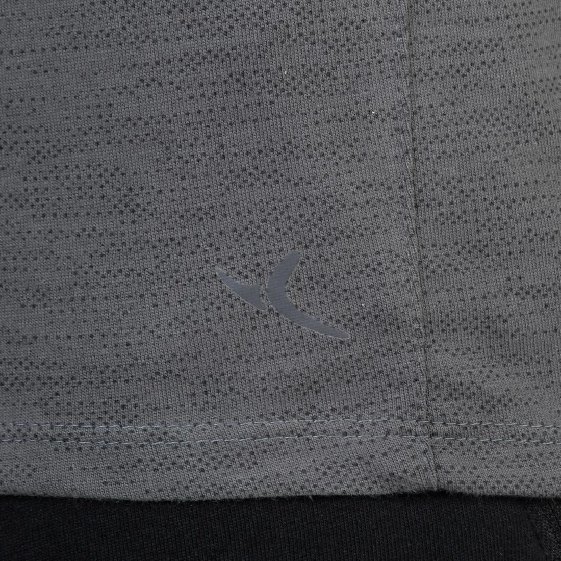 520 Men's V-Neck Slim-Fit Gym & Pilates T-Shirt - Grey Print