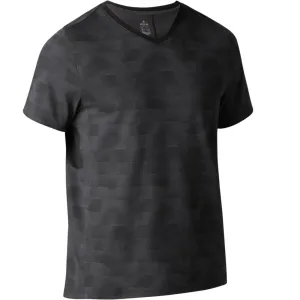 520 Regular-Fit V-Neck Gym Stretching T-Shirt - Black