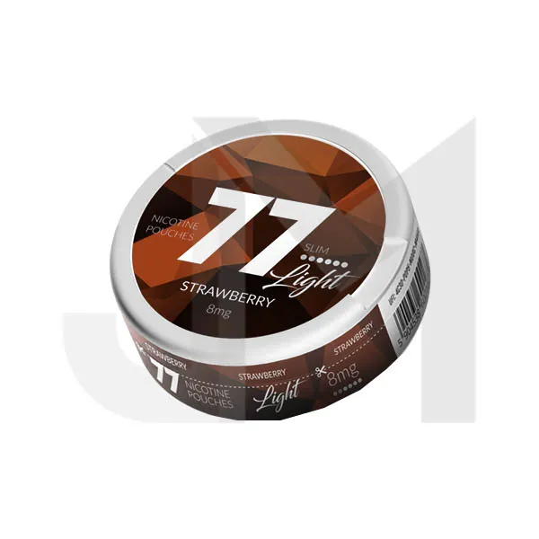 8mg 77 Slim Light Nicotine Pouches - 20 Pouches