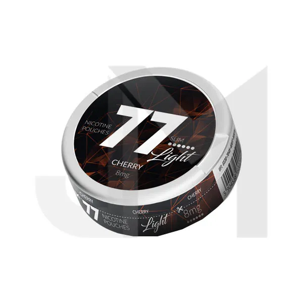 8mg 77 Slim Light Nicotine Pouches - 20 Pouches