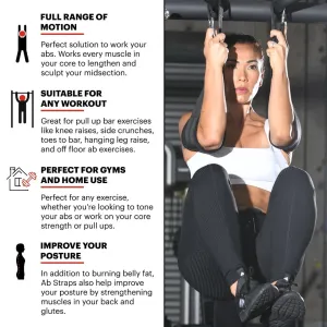 Abdominal Fitness Sling Straps for Hanging Pull-Ups, Home and Gym