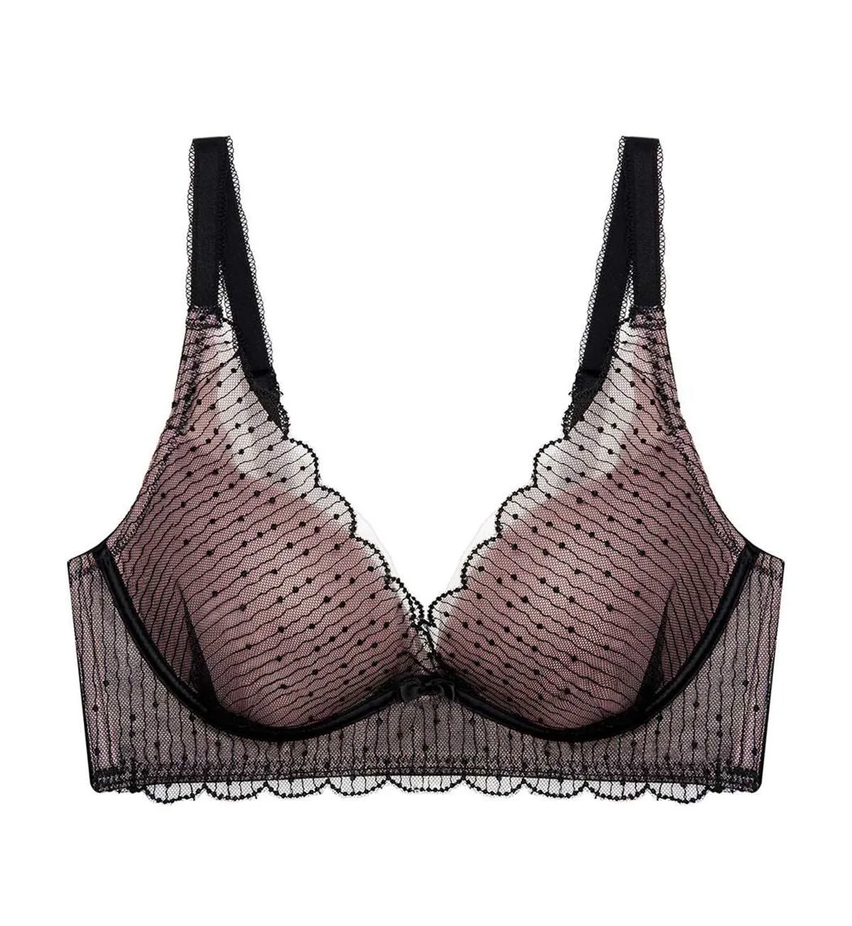 AQUA YIN YANG NON-WIRED PUSH UP DEEP V BRA