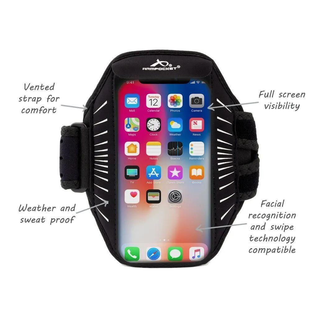 Armpocket Racer Edge, thin armband for iPhone 14/13/12/11/11 Pro/11 Pro Max, Galaxy Note 10/S20/S10  and other full-screen devices - SAVE 20%