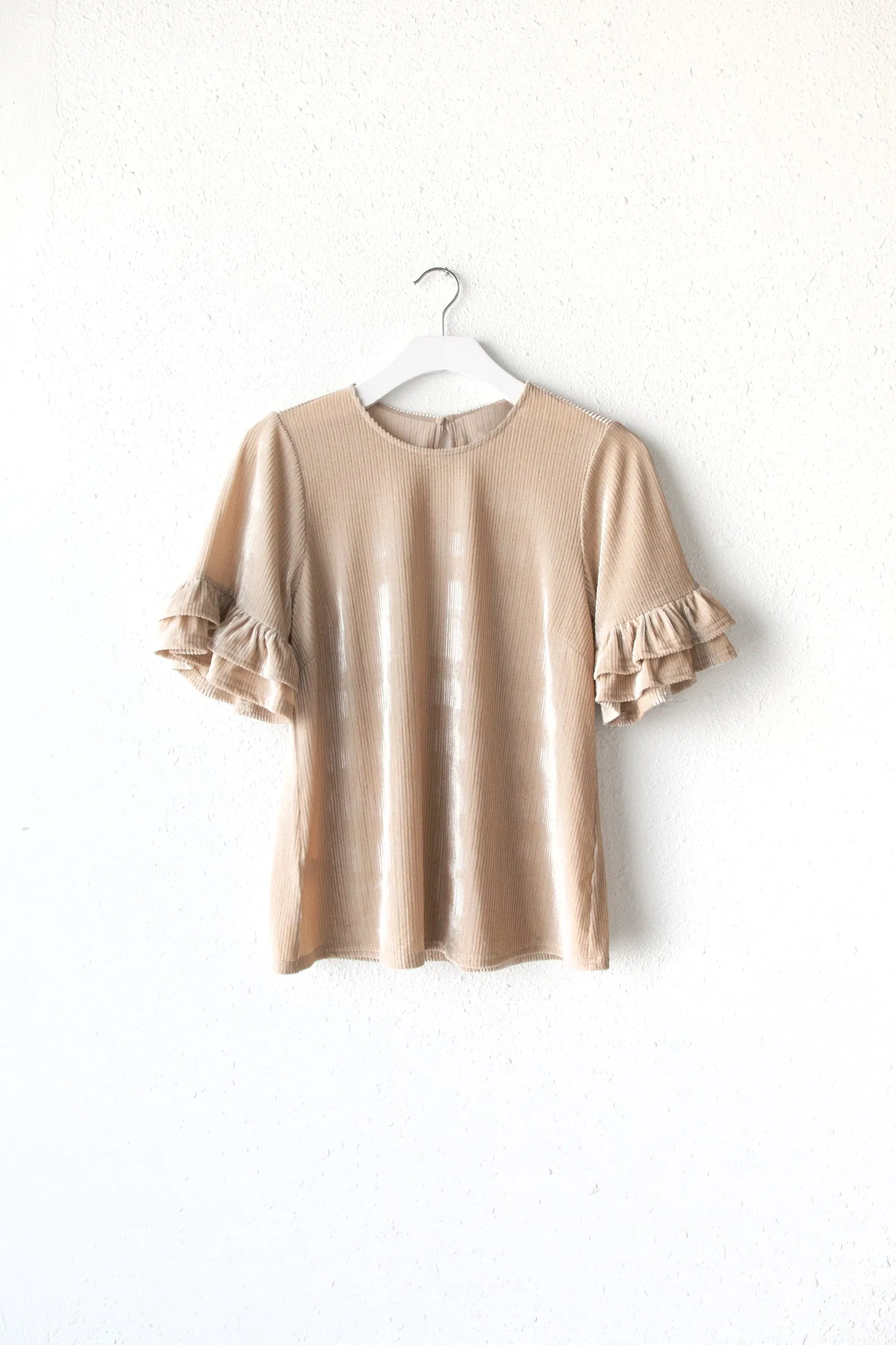 Barlow Metallic Rib Velvet Top - FINAL SALE