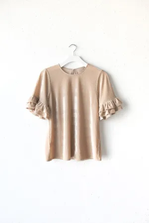 Barlow Metallic Rib Velvet Top - FINAL SALE