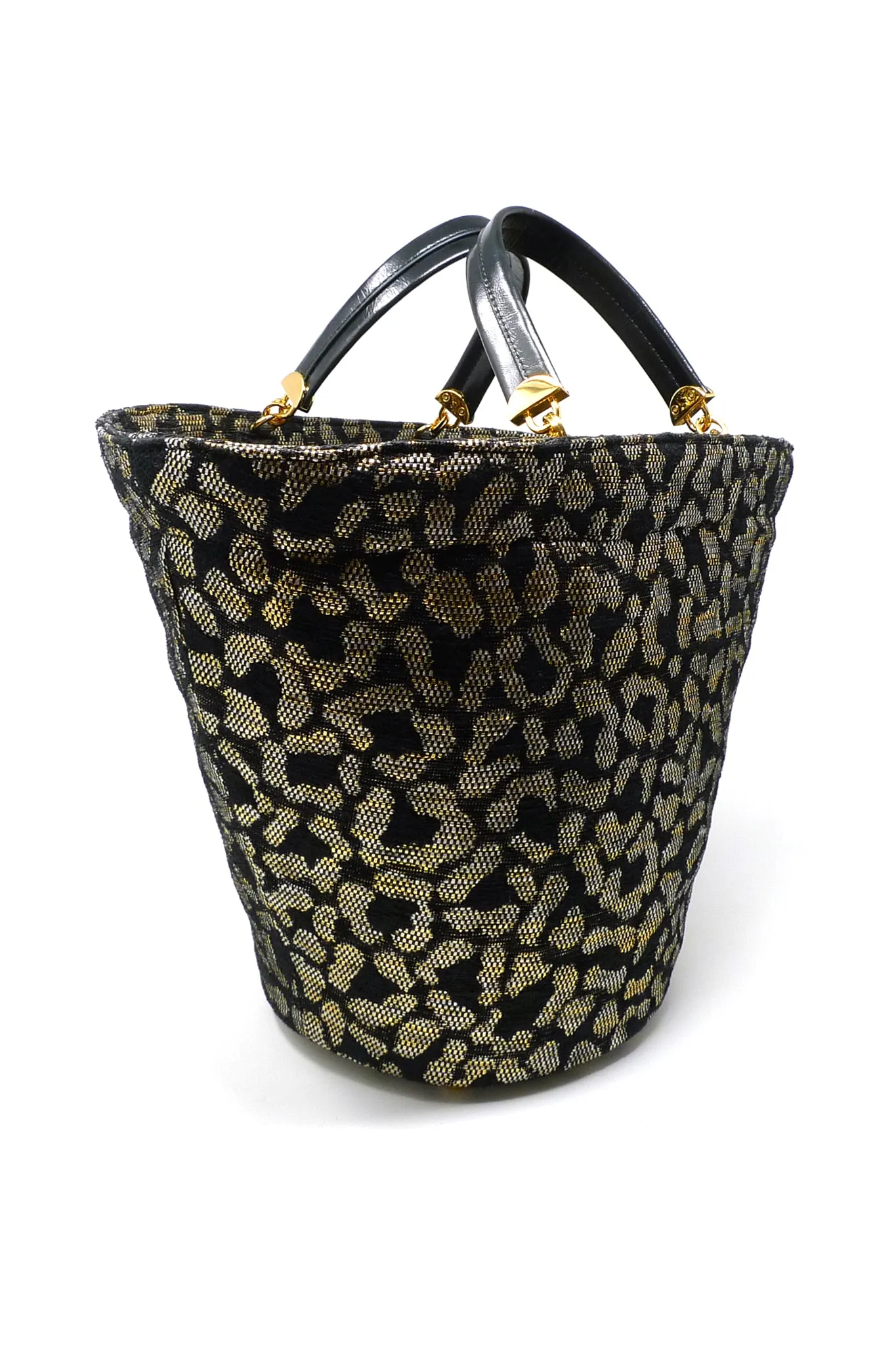 Beach Tote in Leopard Lurex Raffia