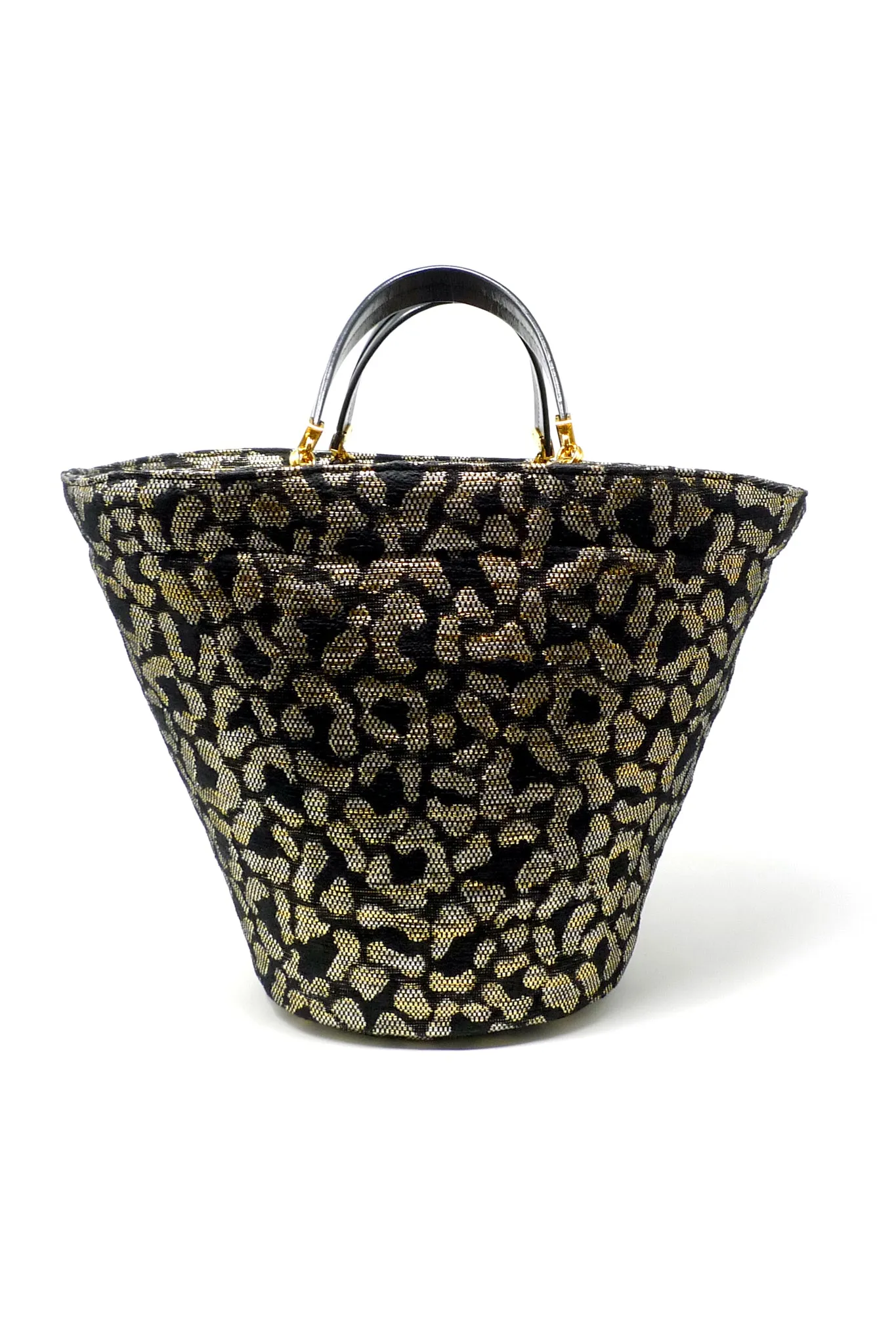 Beach Tote in Leopard Lurex Raffia