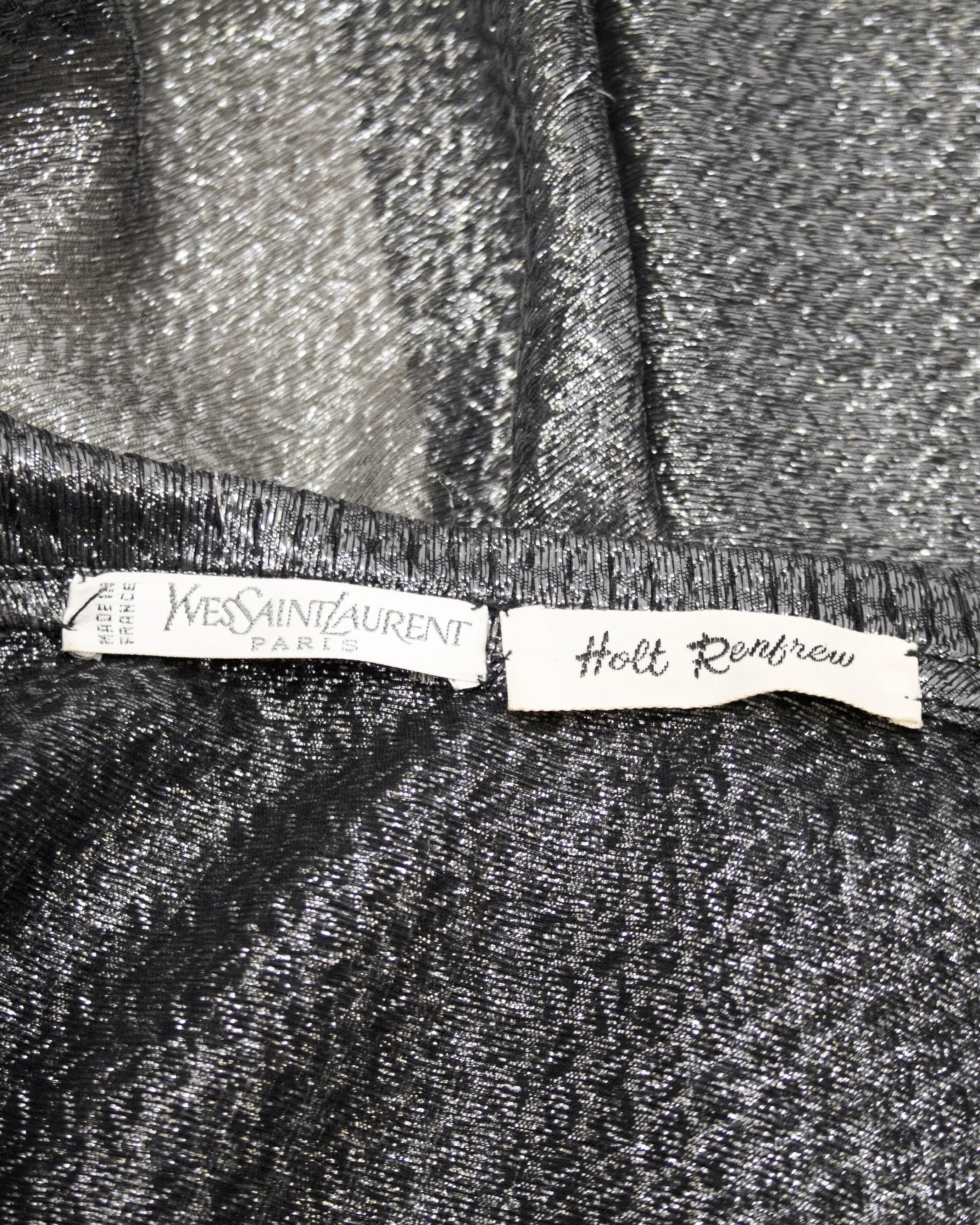 Black Metallic Lurex Wrap Top