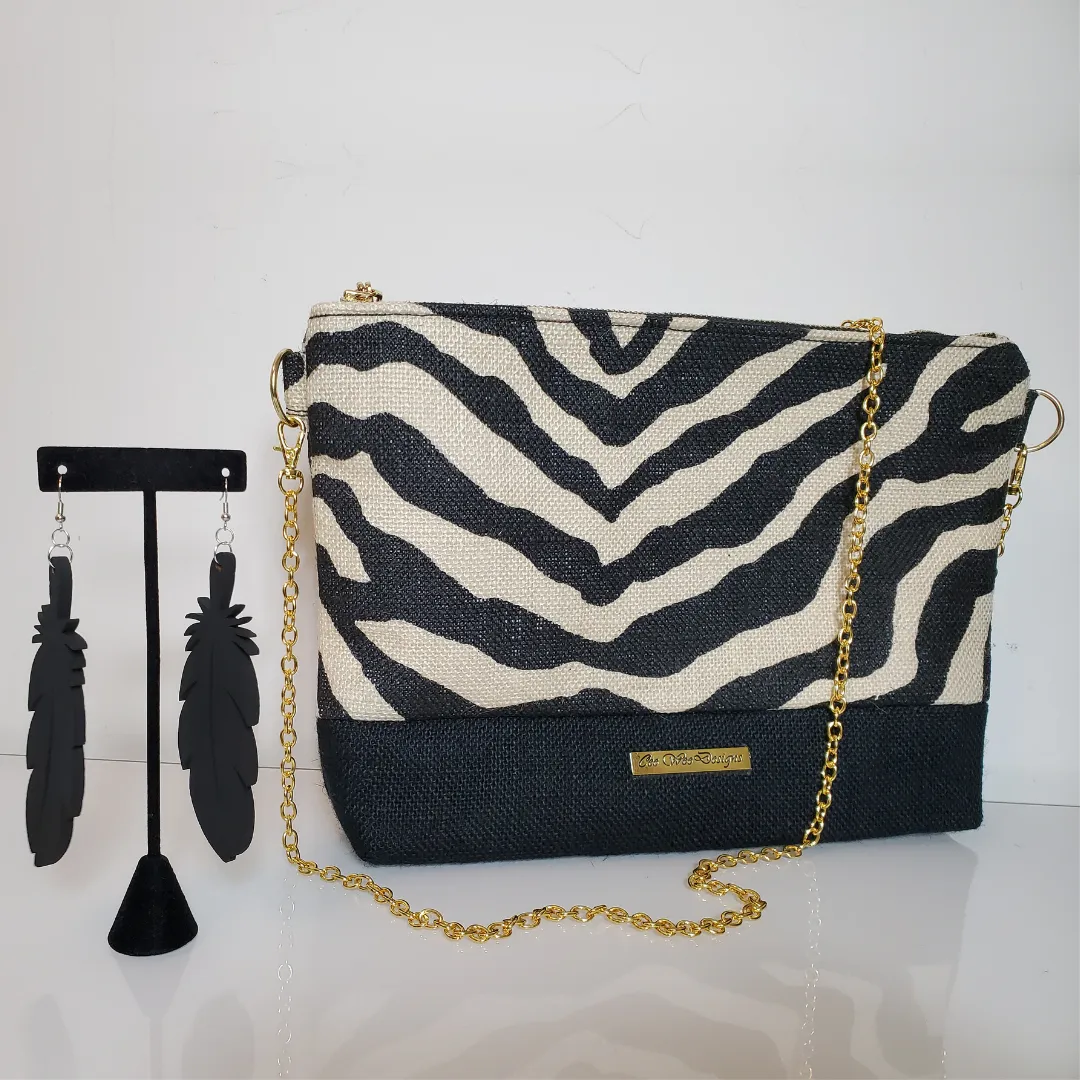 Black Zebra Crossbody
