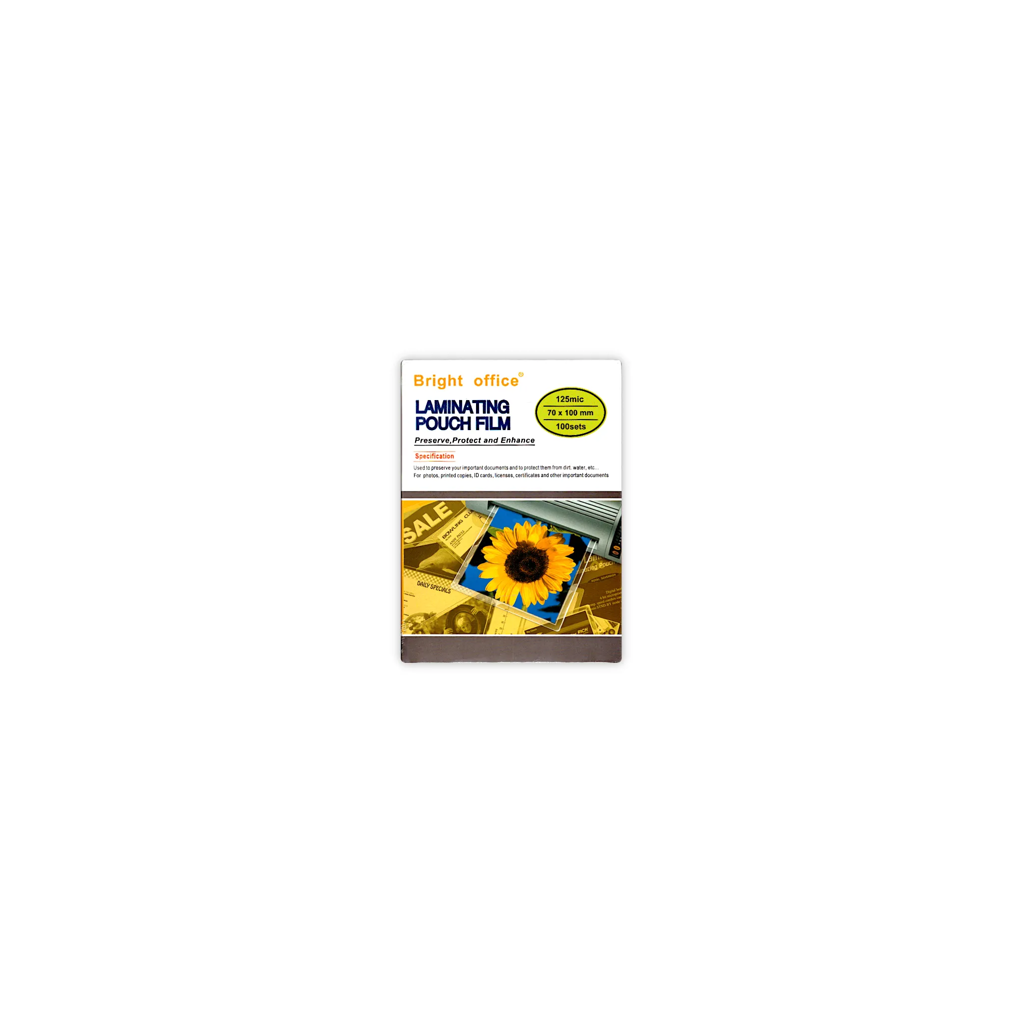Bright Office Thermal Laminating Pouches 125 Micron Pack of 100 A7
