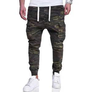Camo Prnted Multi-pocket Cargo Pants