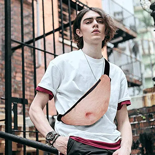 Dad Funny Bag, Bag Gag Gift Dad Waist Bag Beer 3D Men Beer Belly Waist Packs with Adjustable Belt for White Elephant Exchange Christmas Gifts Xmas Birthday Party Halloween April Fools’ Day