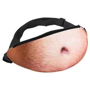 Dad Funny Bag, Bag Gag Gift Dad Waist Bag Beer 3D Men Beer Belly Waist Packs with Adjustable Belt for White Elephant Exchange Christmas Gifts Xmas Birthday Party Halloween April Fools’ Day
