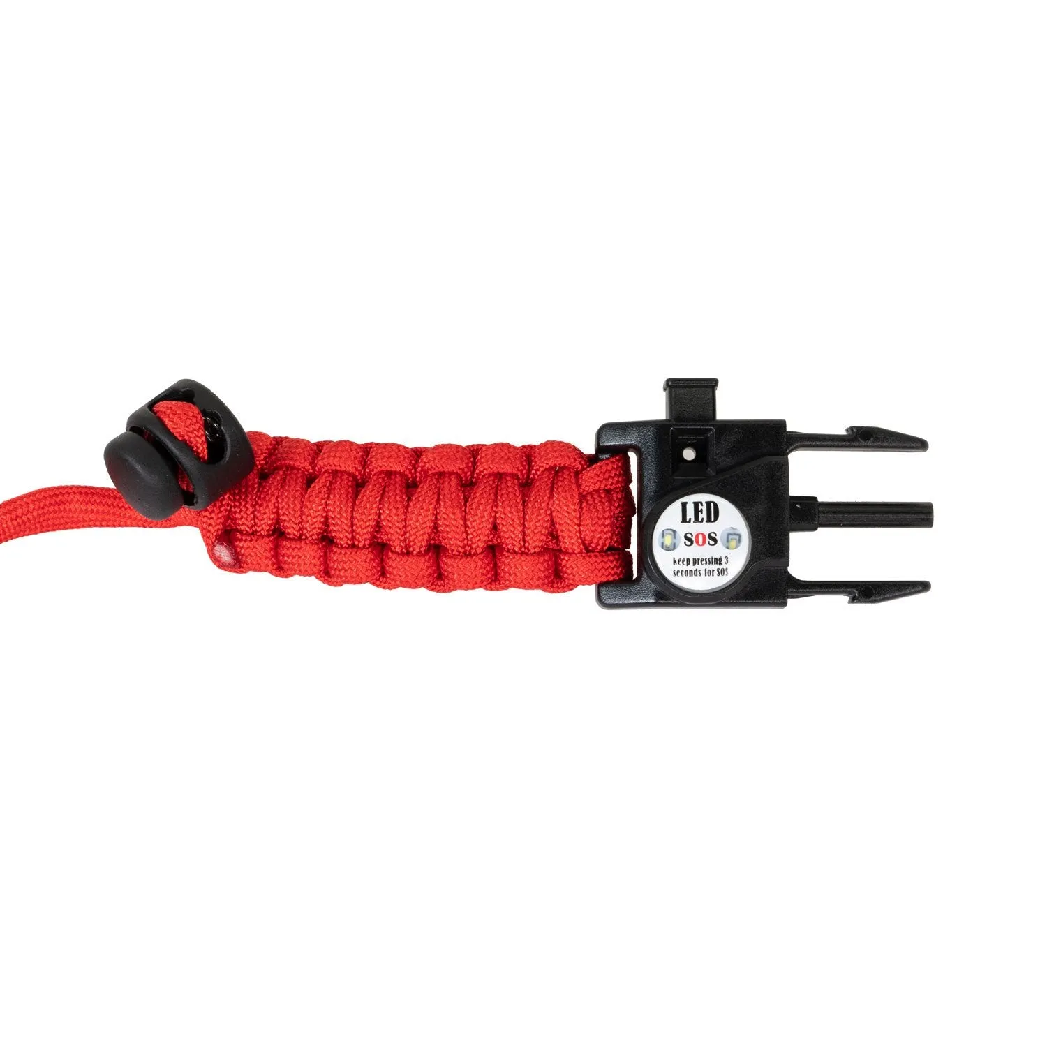 Deco Essentials 2-Pack Tactical Emergency Paracord Bracelet w/ SOS LED Whistle Knife Multi Tool