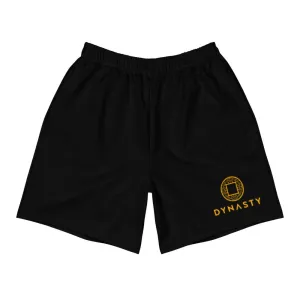 Dynasty Emblem Active Training Workout Shorts (Black / Yellow)