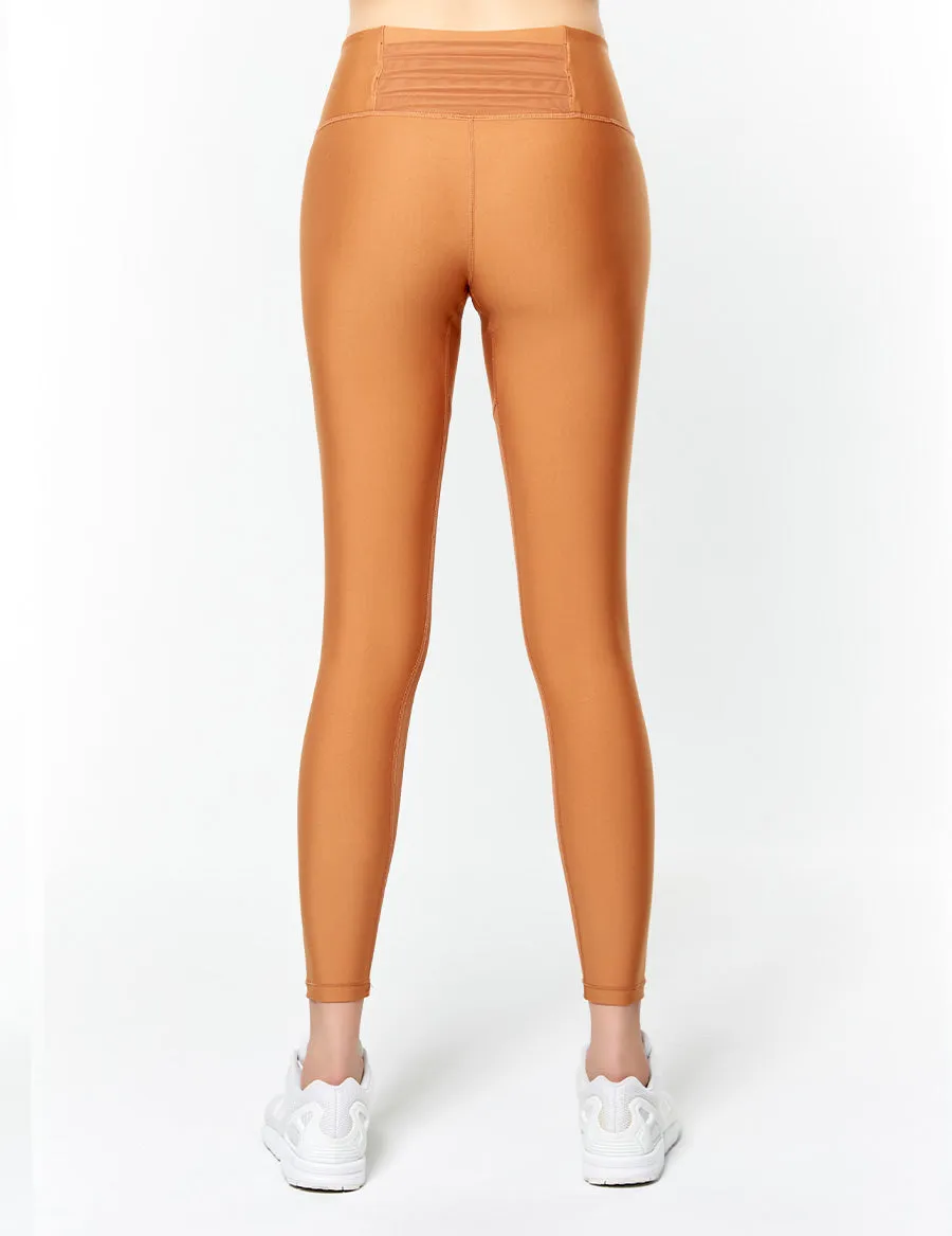 easyoga LESPIRO Groovon's Inwards Gym Tights - C10 Caramel Brown