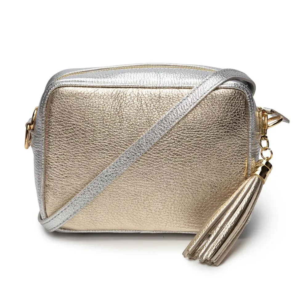 Elie Beaumont Metallic Blend Crossbody Gold