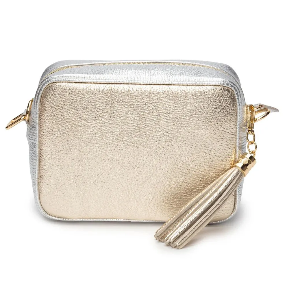 Elie Beaumont Metallic Blend Crossbody Gold