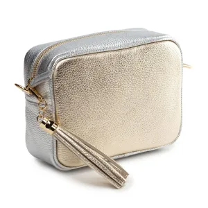 Elie Beaumont Metallic Blend Crossbody Gold