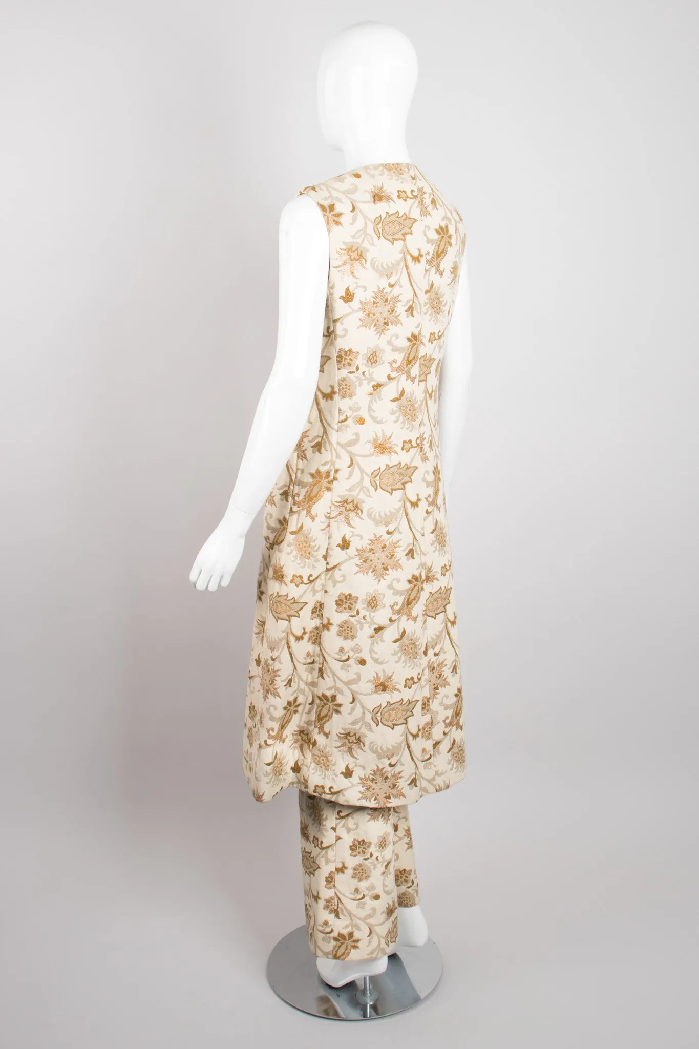Floral Brocade Vest & Pant Set