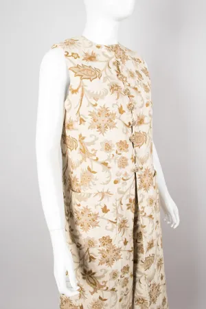 Floral Brocade Vest & Pant Set