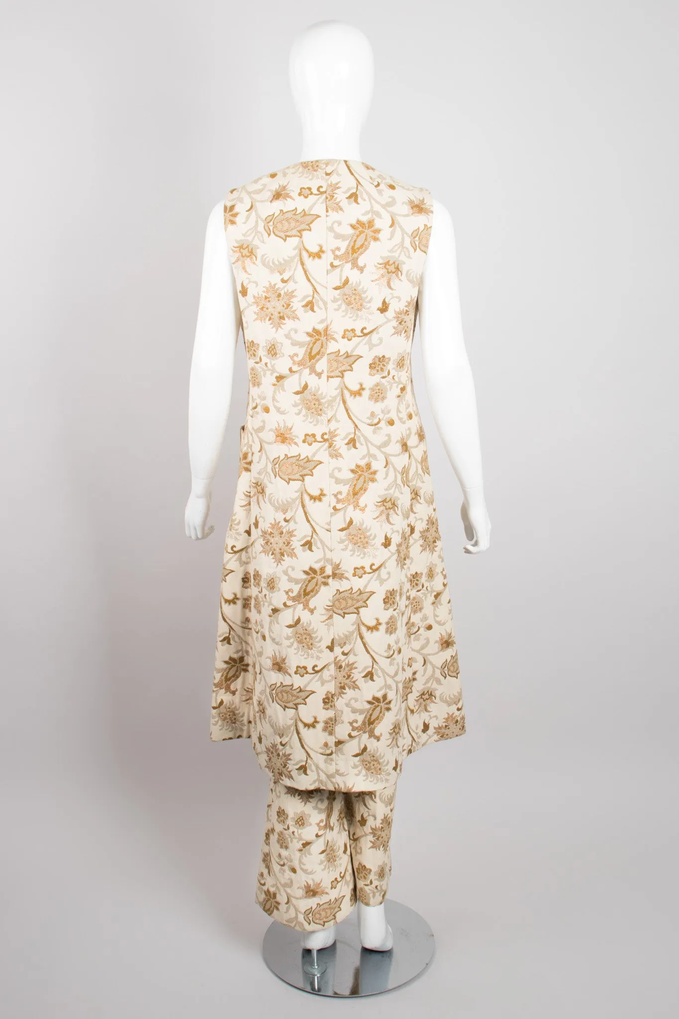 Floral Brocade Vest & Pant Set