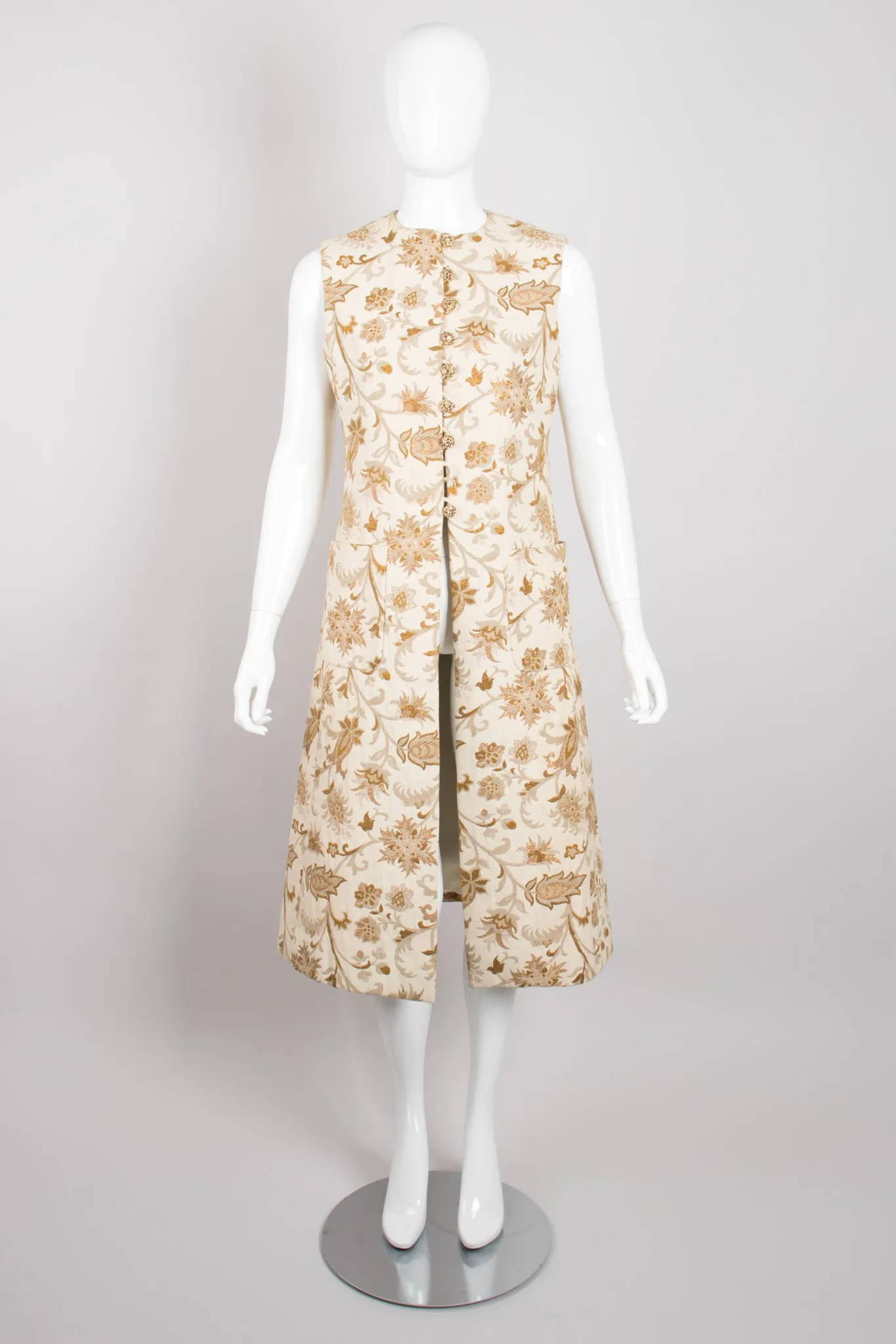 Floral Brocade Vest & Pant Set