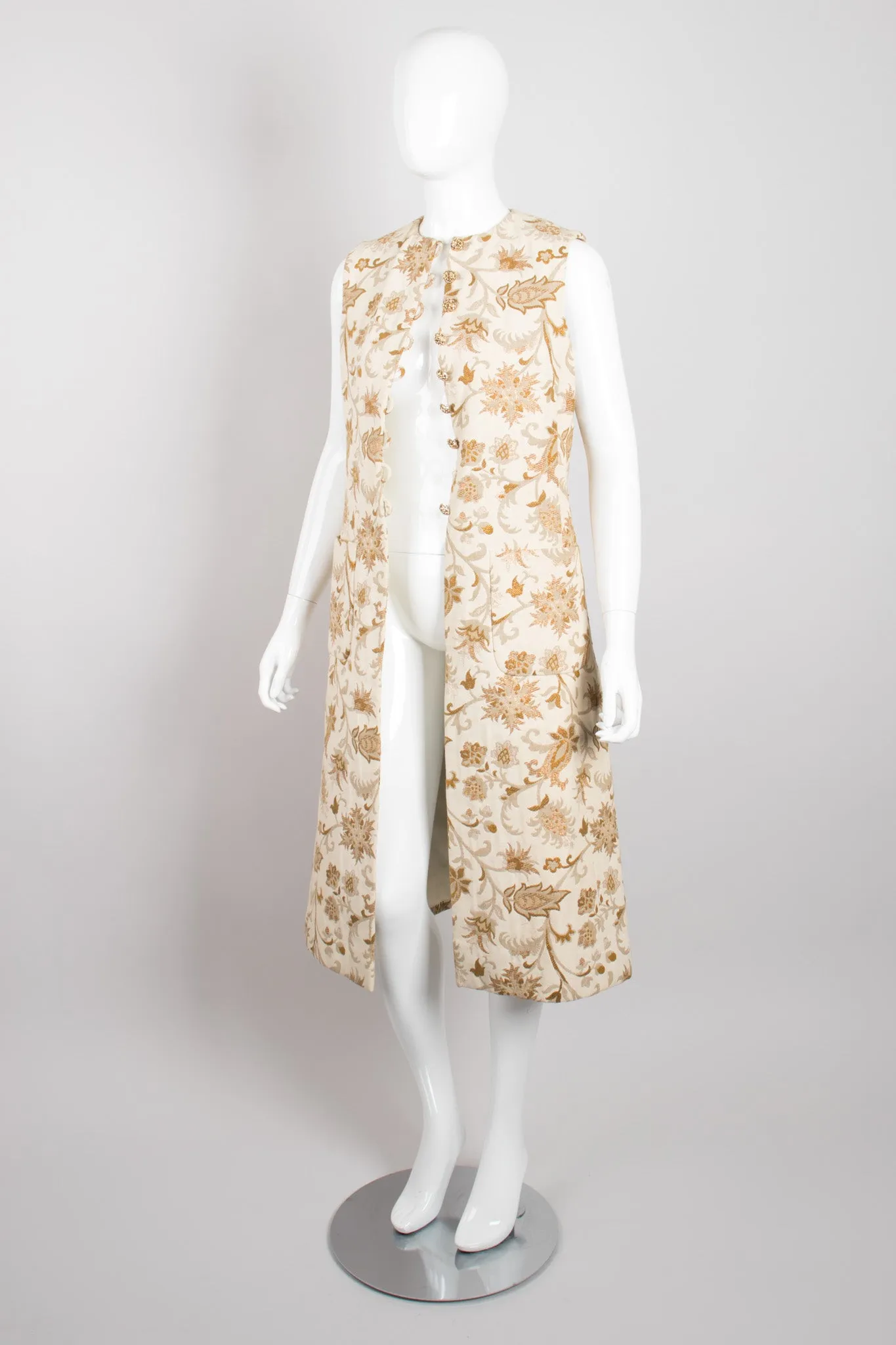 Floral Brocade Vest & Pant Set