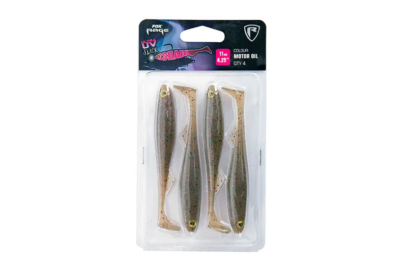 Fox Rage Slick Shad Motor Oil UV Packs