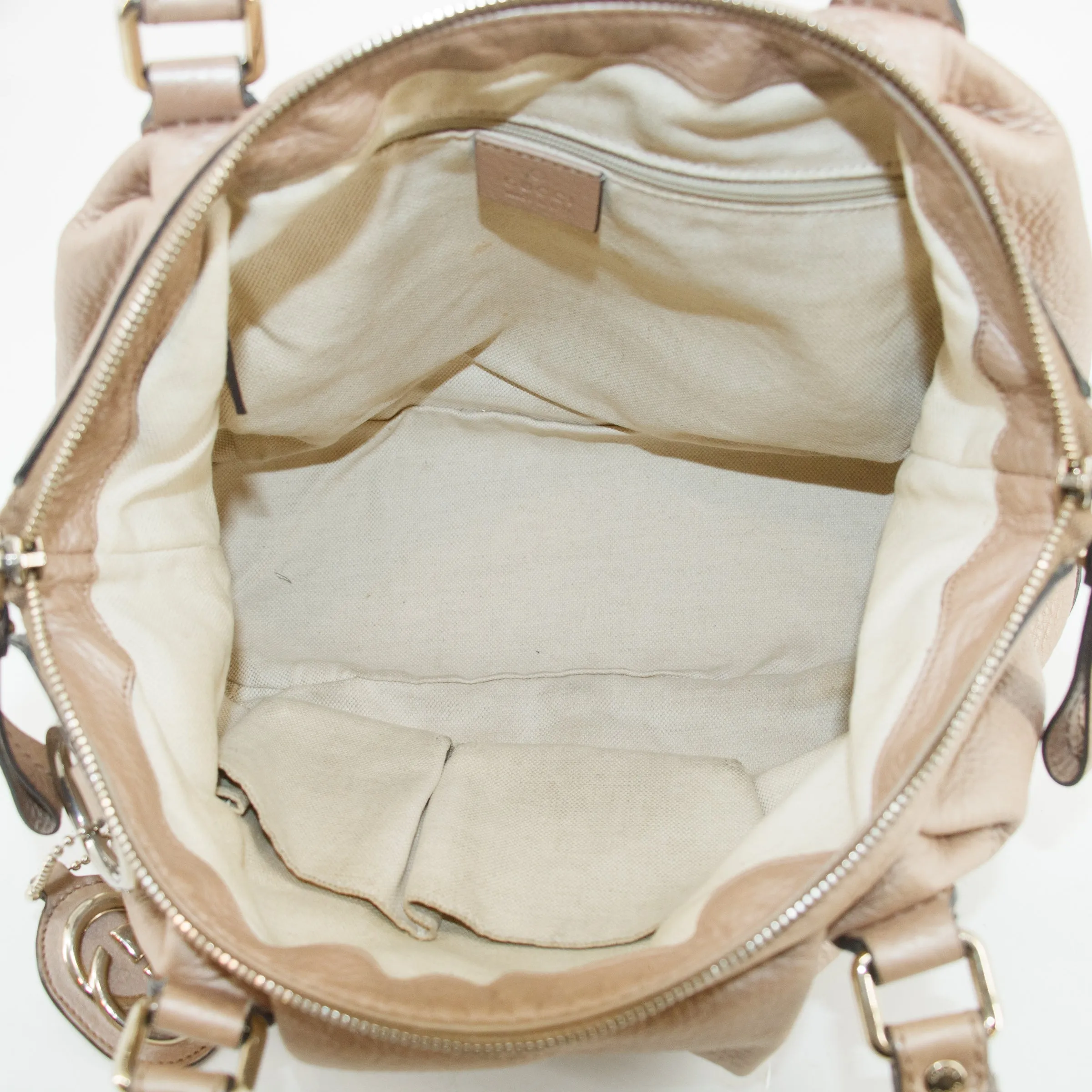 Gucci Sukey Metallic Beige Leather Shoulder Bag #3426