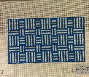 Hello Tess PP-58 Blue/White Geometric Clutch