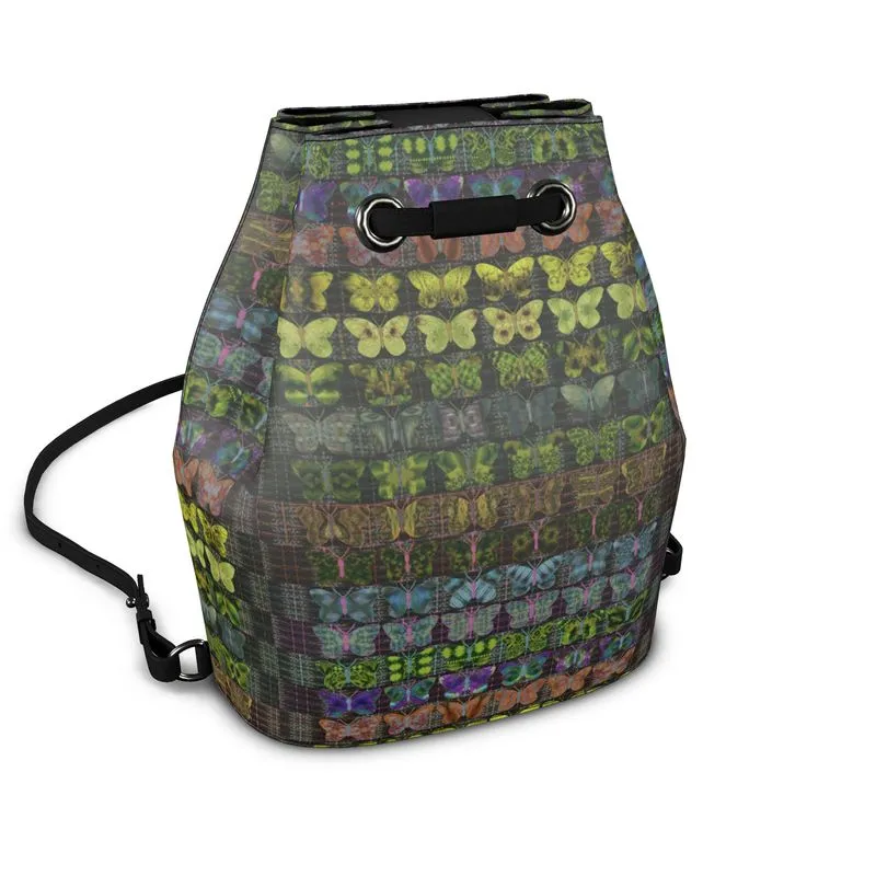 Leather Bucket Backpack (Butterfly Glade Tree Link Pride Stripes) RJSTHS2022 RJS