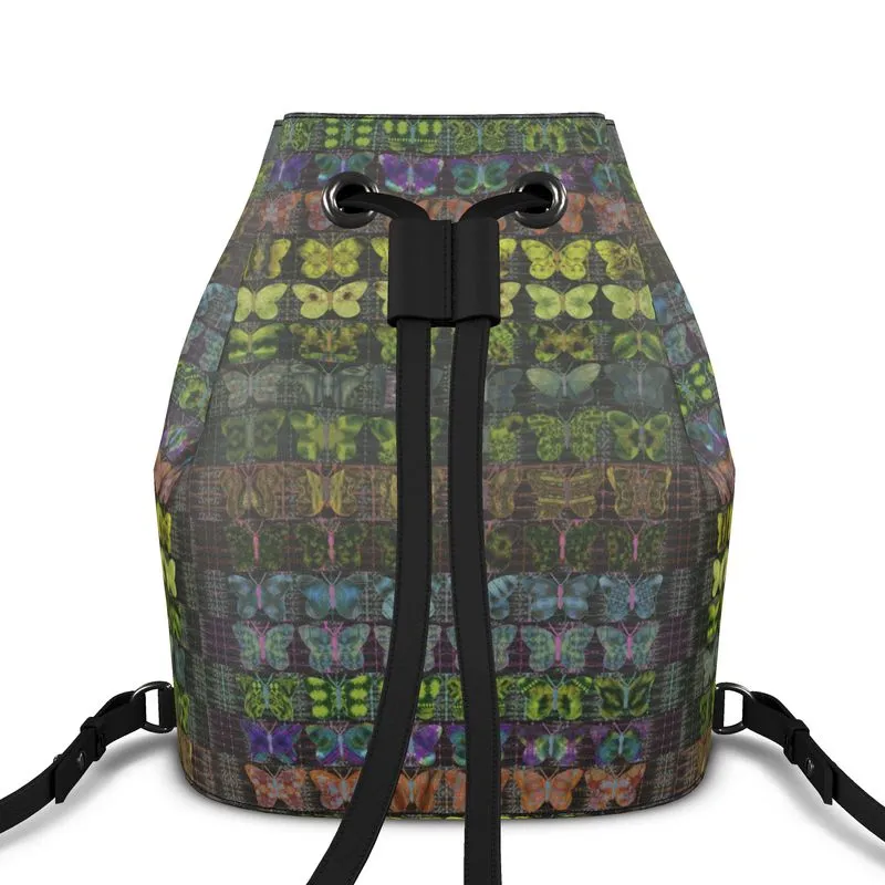 Leather Bucket Backpack (Butterfly Glade Tree Link Pride Stripes) RJSTHS2022 RJS