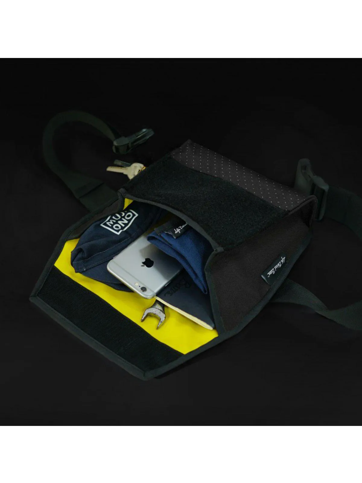 Life Behind Bars The Musette Eclipse Hip Pouch Black Reflective