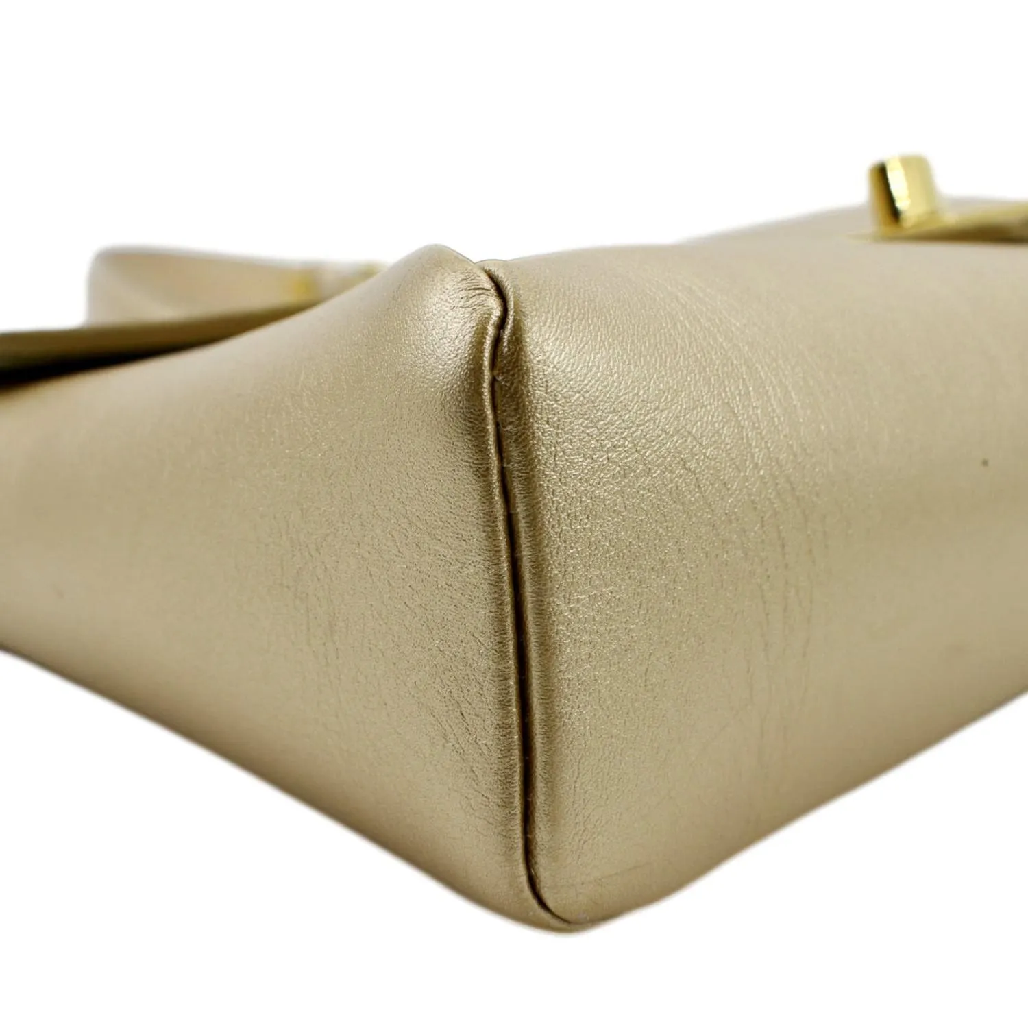 LOUIS VUITTON Love Note Metallic Calfskin Chain Shoulder Bag Gold