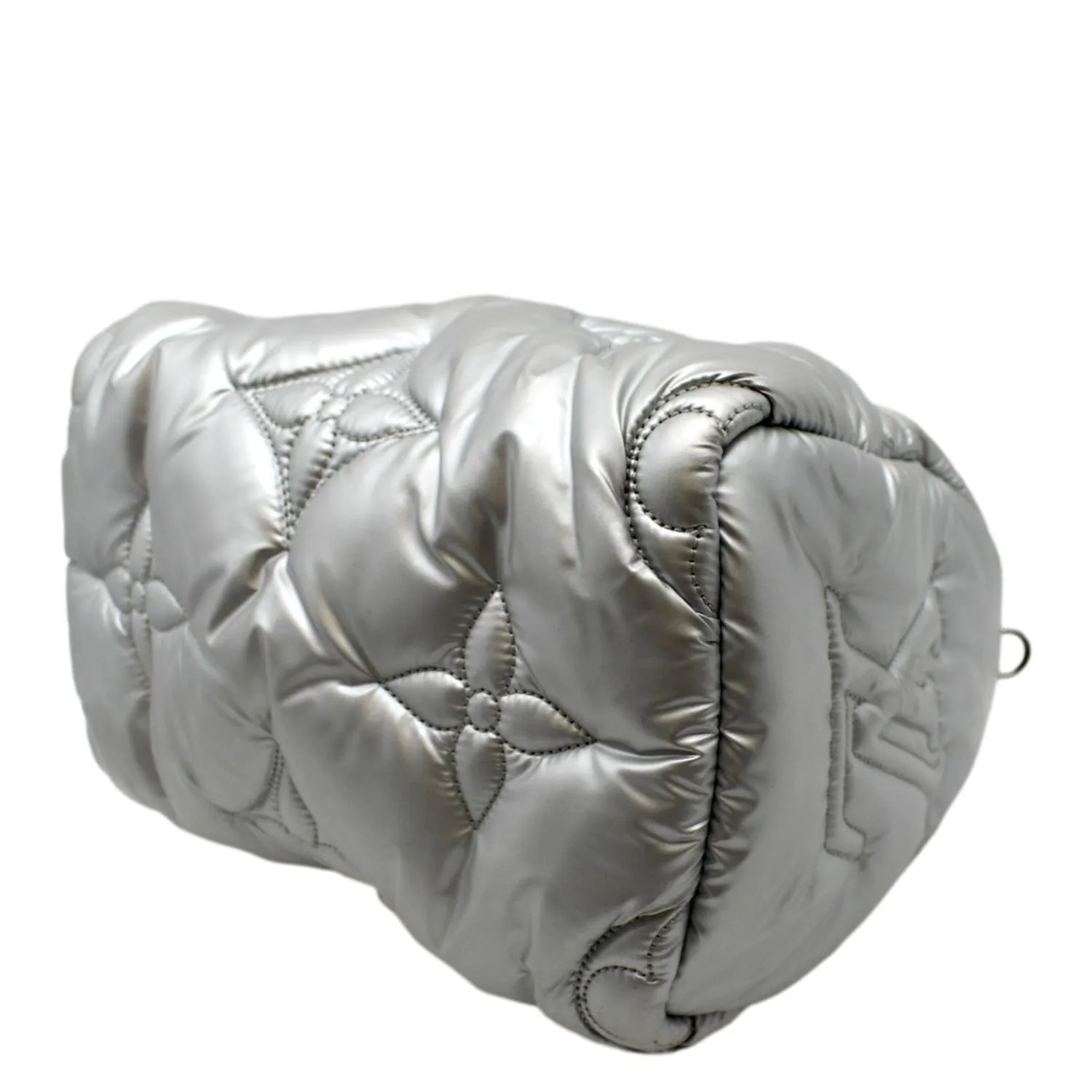 LOUIS VUITTON Speedy Bandouliere 25 Econyl Nylon Pillow Shoulder Bag Silver