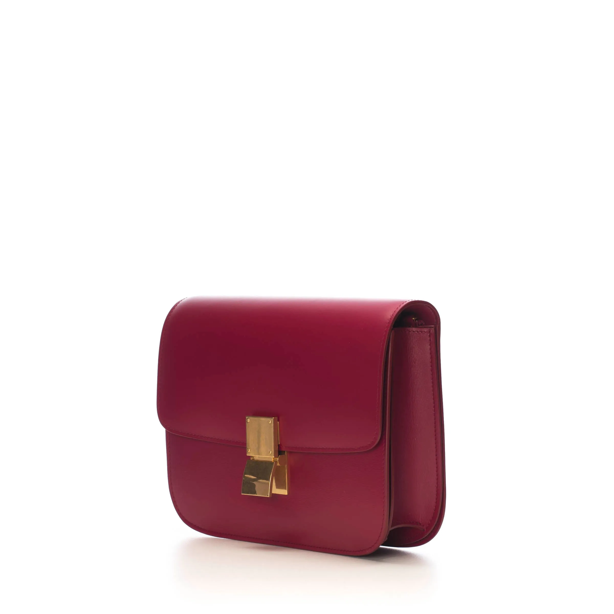 Medium Classic Box Bag In Raspberry Calfskin
