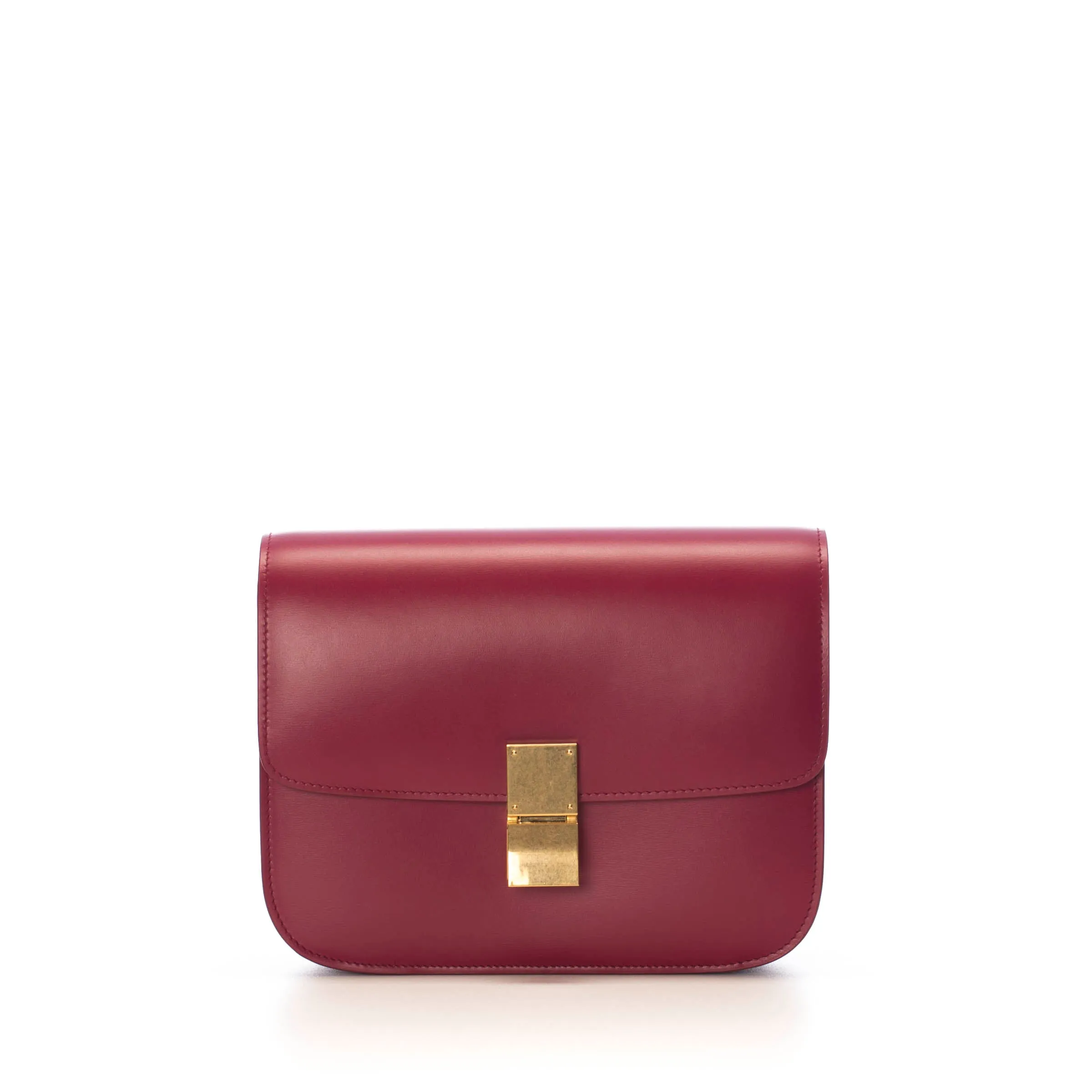 Medium Classic Box Bag In Raspberry Calfskin