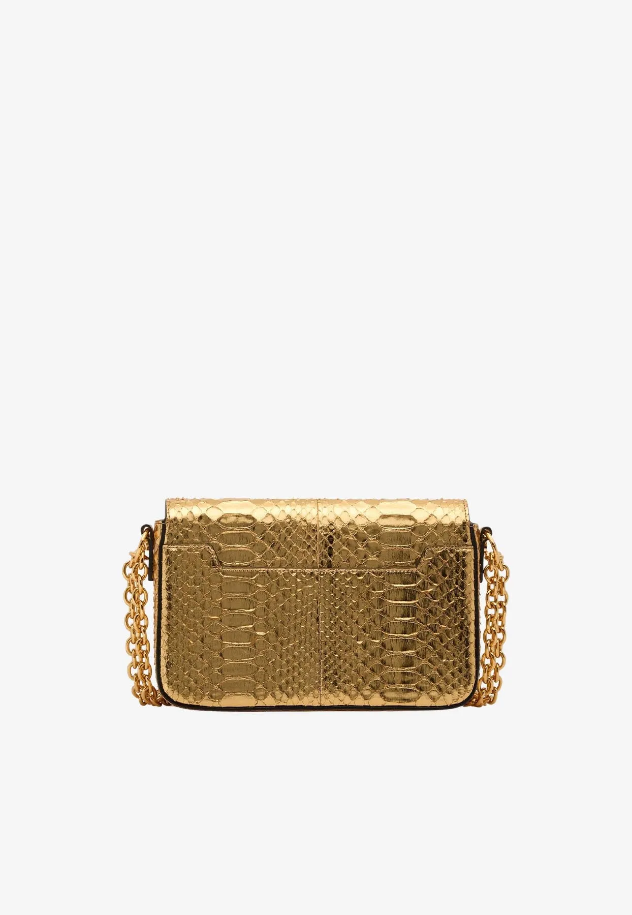 Medium Natalia Metallic Python Shoulder Bag