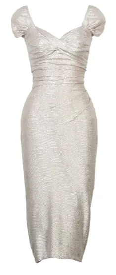 Metallic Curve Hugging Dress