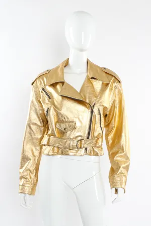 Metallic Leather Jacket